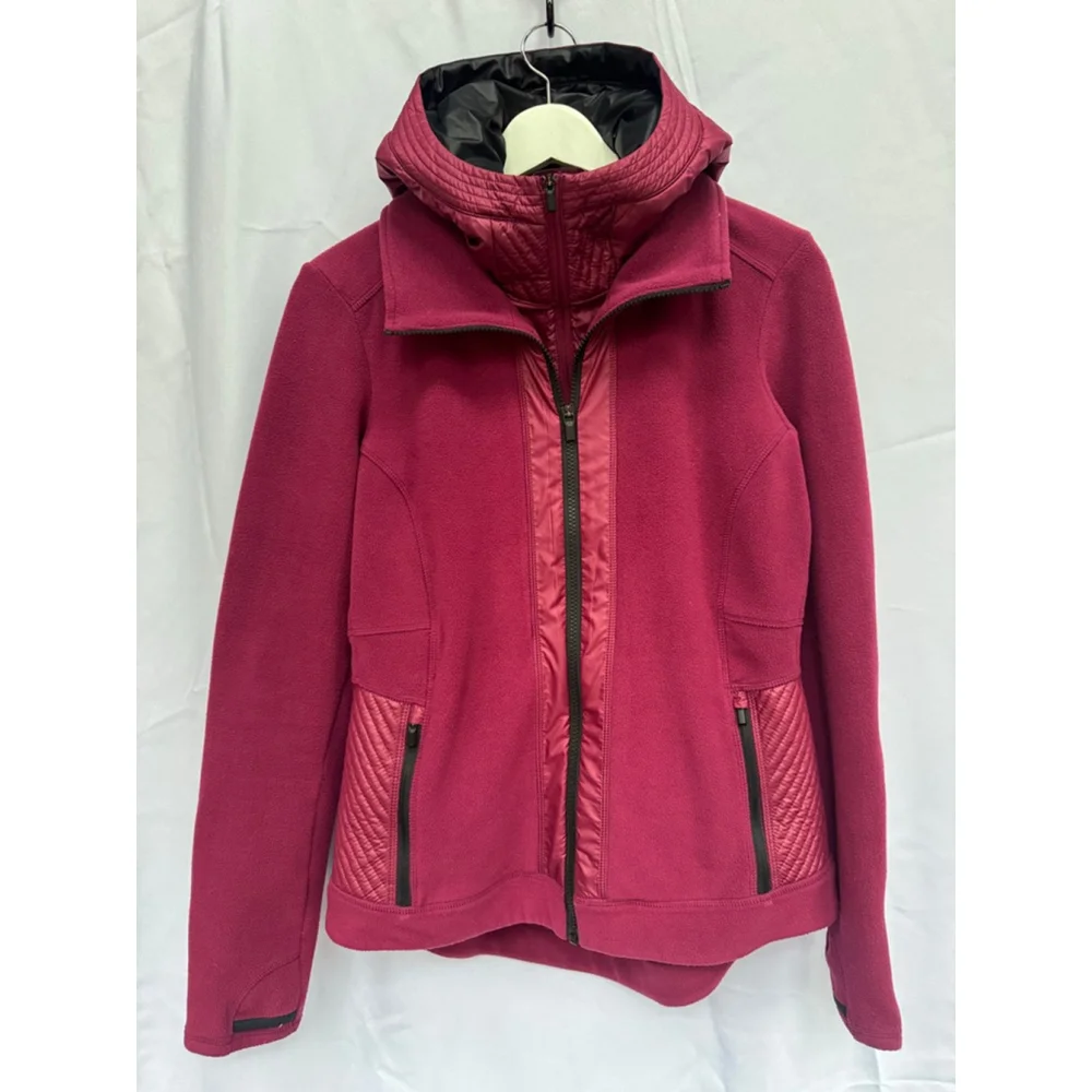Athleta Unstoppable Fleece Lined Full Zip Jacket Chilled Sangria Small - Picture 1 of 11